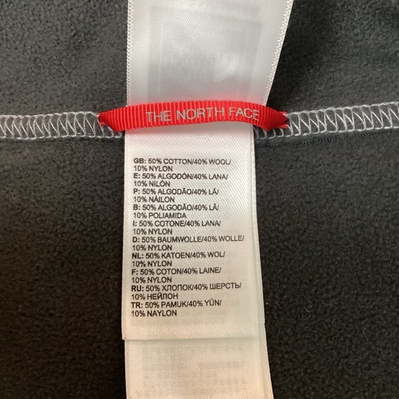 North Face Mens Pullover Sweater Half Zip Wool Blend Gray Medium - Picture 10 of 14